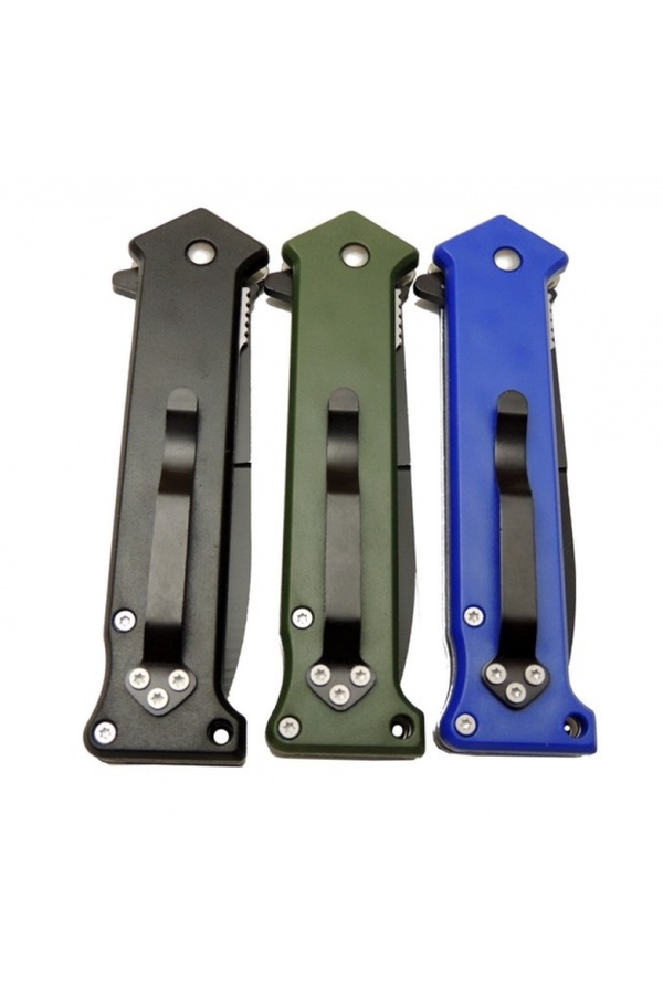 4352 Mavi̇ Bas - Çek Kamp Çakı 20Cm- Otomati̇k