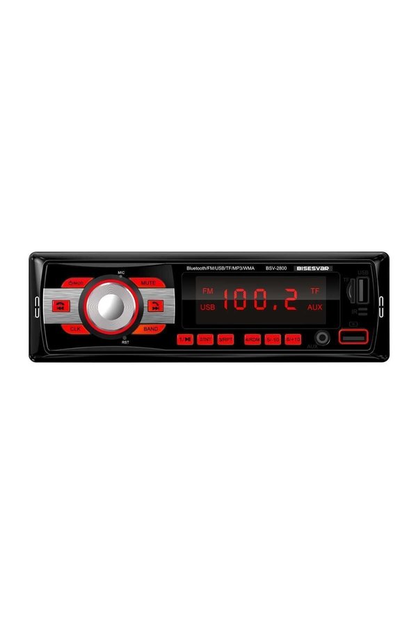 Navimex Çift Usb'li Bluetooth Oto Teyp Araba Teyibi Kumandalı Oto Teyip Mp3 Çalar Anfi Çıkışlı.