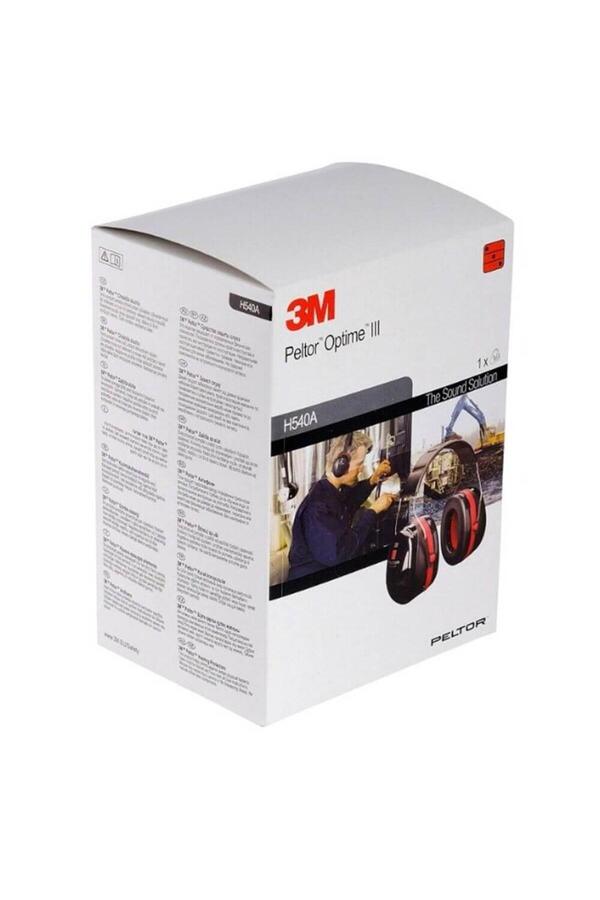 ™ Peltor™ Opti̇me™ Iıı H540A Manşonlu, Kafa Bantlı Kulaklık - Si̇yah/Kırmızı, 35 Db