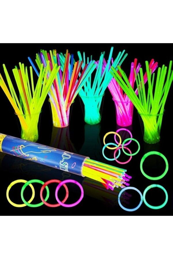 Kuzey Vıp Kalite 100 Adet Glow Stick Işıklı Fosfor Çubuk Neon Parti Işıkları Işıklı Bileklik Kolye Çubuk