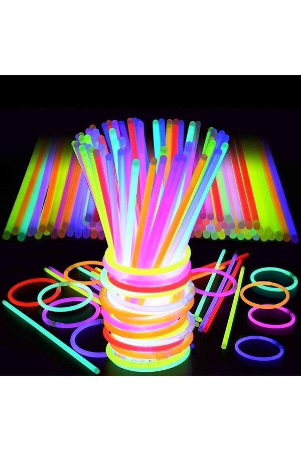 Kuzey Vıp Kalite 100 Adet Glow Stick Işıklı Fosfor Çubuk Neon Parti Işıkları Işıklı Bileklik Kolye Çubuk