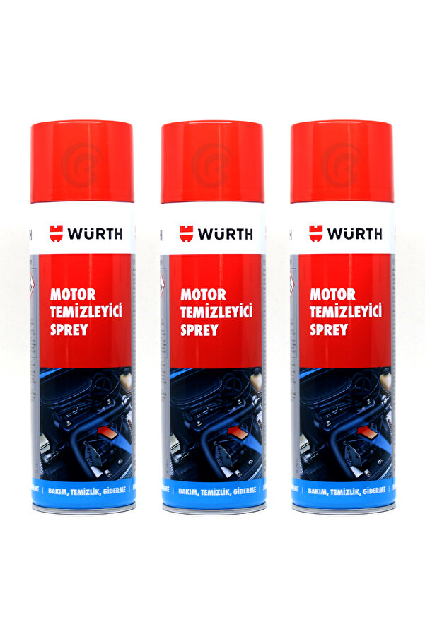 Würth 3X Motor Temizleyici Sprey 500 ml (Su Gerekmez)