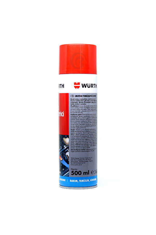 Würth 3X Motor Temizleyici Sprey 500 ml (Su Gerekmez)