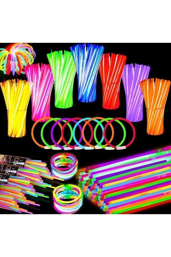 Kuzey Vıp Kalite 100 Adet Glow Stick Işıklı Fosfor Çubuk Neon Parti Işıkları Işıklı Bileklik Kolye Çubuk