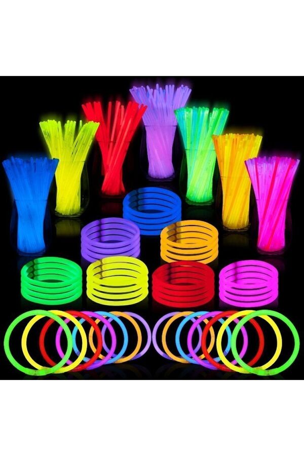 Kuzey Vıp Kalite 100 Adet Glow Stick Işıklı Fosfor Çubuk Neon Parti Işıkları Işıklı Bileklik Kolye Çubuk