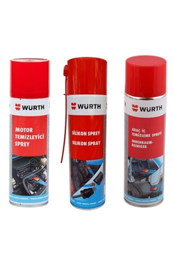 Würth Motor Ve Araç İçi̇ Temi̇zleme Sprey Ve Si̇li̇kon Sprey