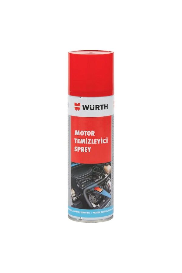 Würth Motor Temizleyici Sprey 500 ml + Güderi Bez Mavi 130 gr
