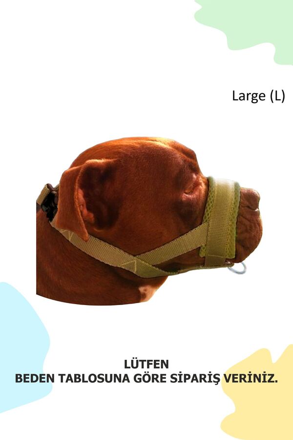 PET'S GO Köpek Ağızlığı Large Haki Büyük Irk