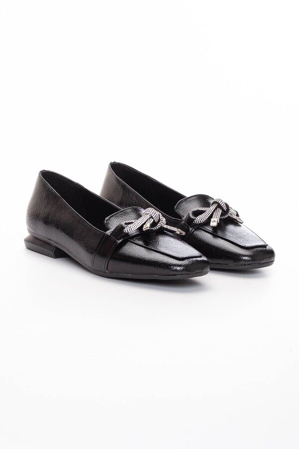Gult Kadın Parlak Fi̇yonklu Loafer Babet
