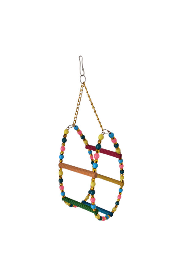 Bi̇lfold Renkli̇ Boncuklu Ve Merdi̇venli̇ Damla Kuş Salıncağı 9-24 Cm