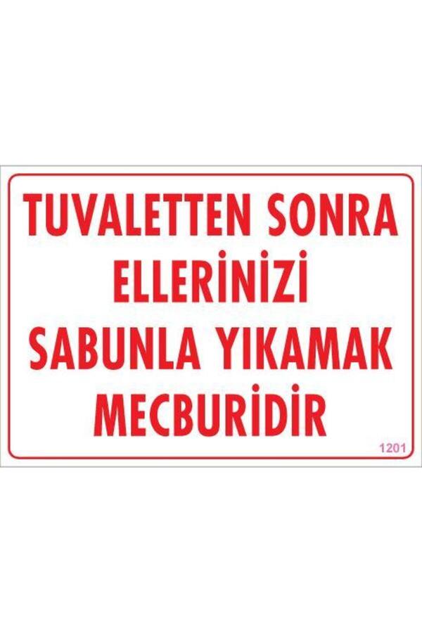 Ethab Ti̇caret Elleri̇ni̇zi̇ Yıkayınız Uyarı Levhası 25X35 Kod1201
