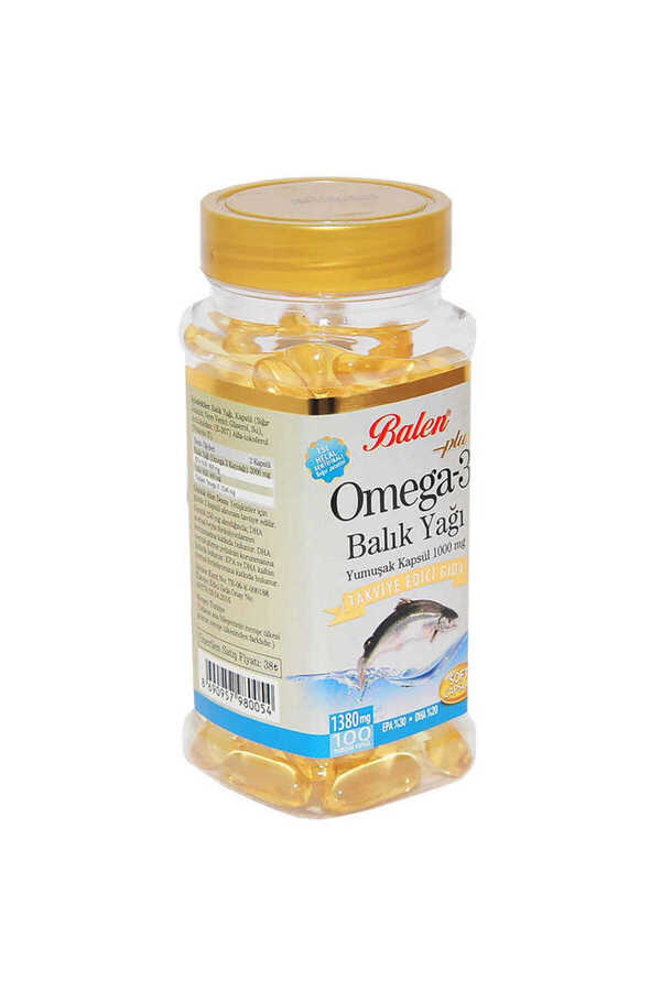 Ethab Ti̇caret Omega 3 Plus+ Balık Yağı Yumuşak 100 Kapsül