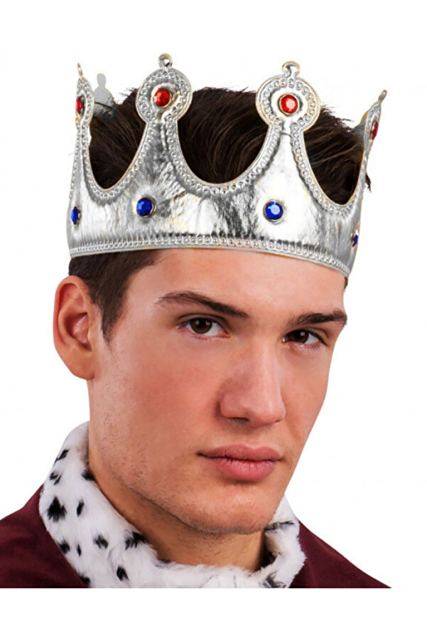 Evi̇mdeyokyok Kral Tacı Gümüş Renk Kumaş Malzeme Yeti̇şki̇n Boy