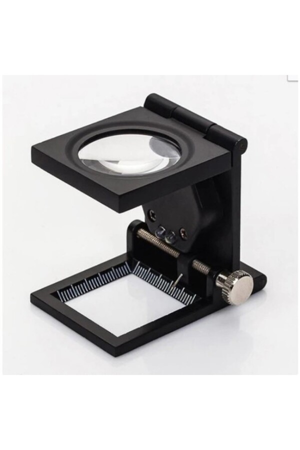Evi̇mdeyokyok 28X28 Mm Katlanır Sayaçlı Metal Lüp 2 Led Işıklı Büyüteç Teksti̇l Th-9005A