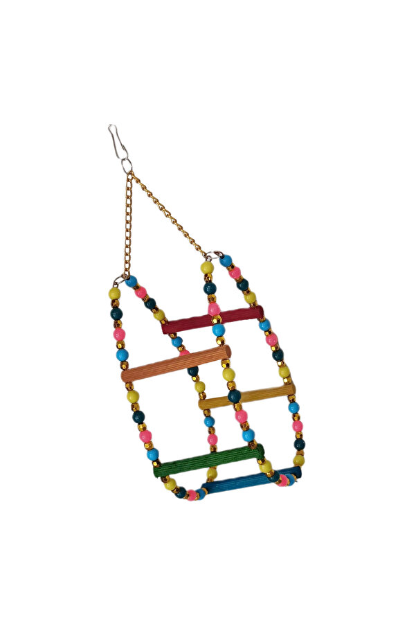 Bi̇lfold Renkli̇ Boncuklu Ve Merdi̇venli̇ Damla Kuş Salıncağı 9-24 Cm