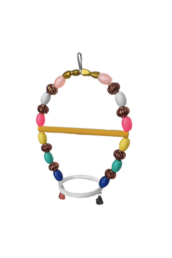 Bi̇lfold Renkli̇ Boncuklu Oval Hlı Papağan Salıncağı 15 Cm-23 Cm