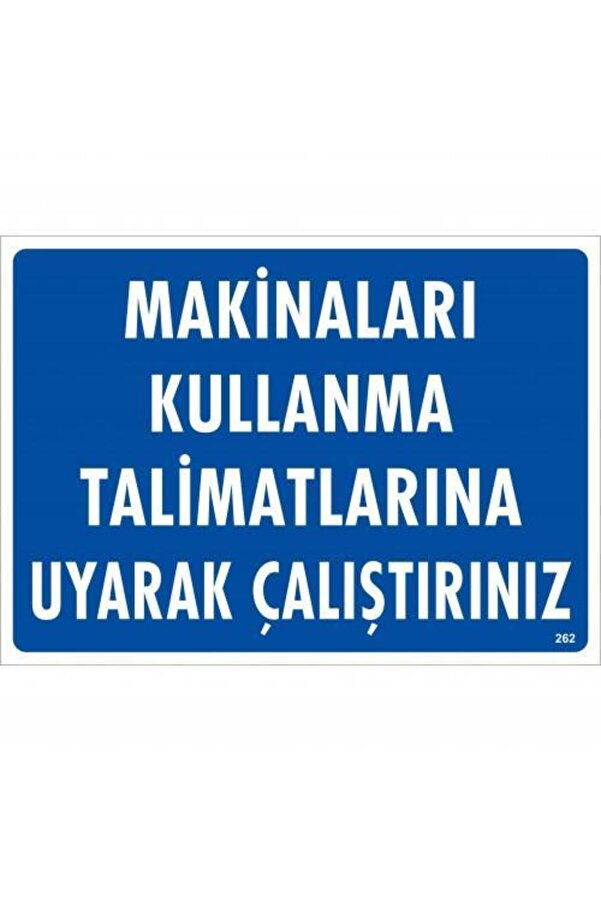 Ethab Ti̇caret Maki̇naları Kullanma Talli̇matlarını Uk Çalıştırınız Uyarı Levhası 25X35 Kod262