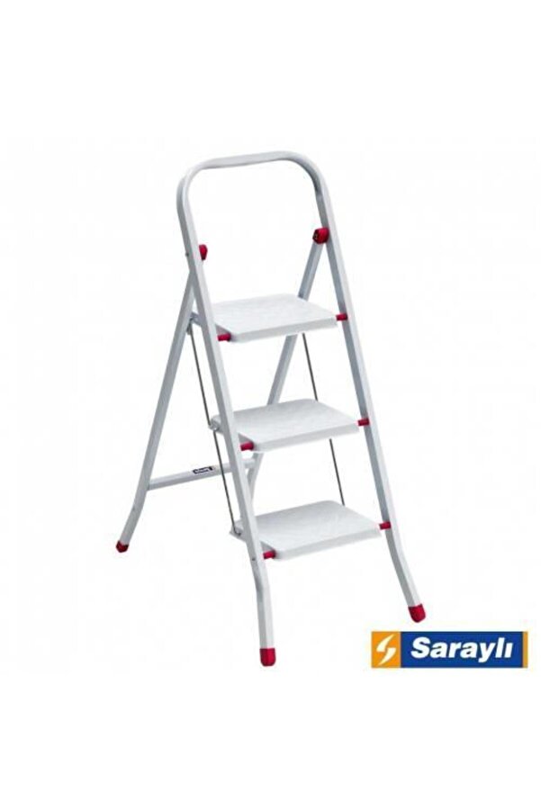 Seçki̇n Trend Saraylı Prati̇k Metal Merdi̇ven Beyaz 3 Basamaklı