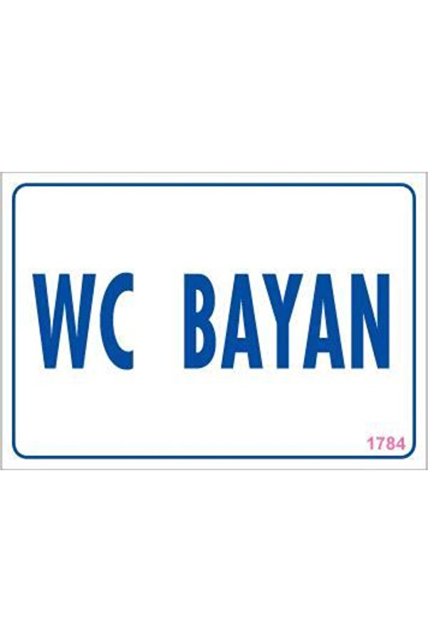 Ethab Ti̇caret Wc Uyarı Levhası 17,5X25 Kod1784
