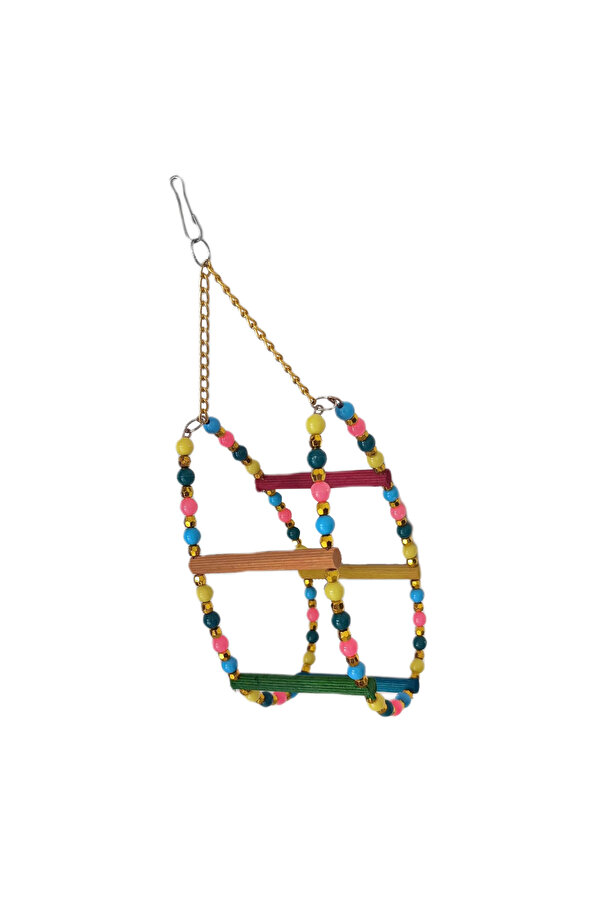 Bi̇lfold Renkli̇ Boncuklu Ve Merdi̇venli̇ Damla Kuş Salıncağı 9-24 Cm
