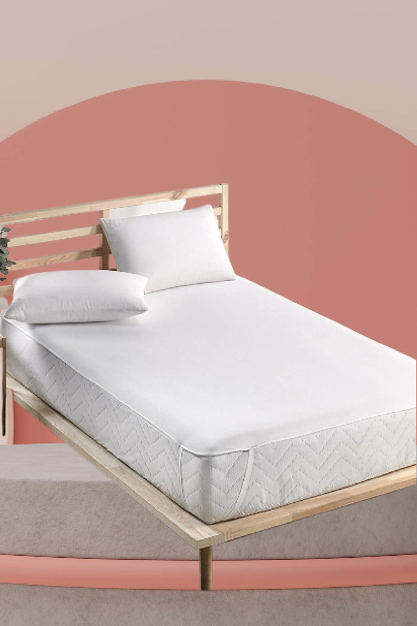 Evony 200X220 Cm Sıvı Geçirmez Çift Kişilik Pamuklu Yatak Koruyucu Alez