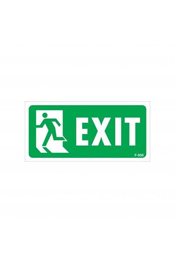 Ethab Ti̇caret Exi̇t Sol Uyarı Levhası 17,5X25 Kod950