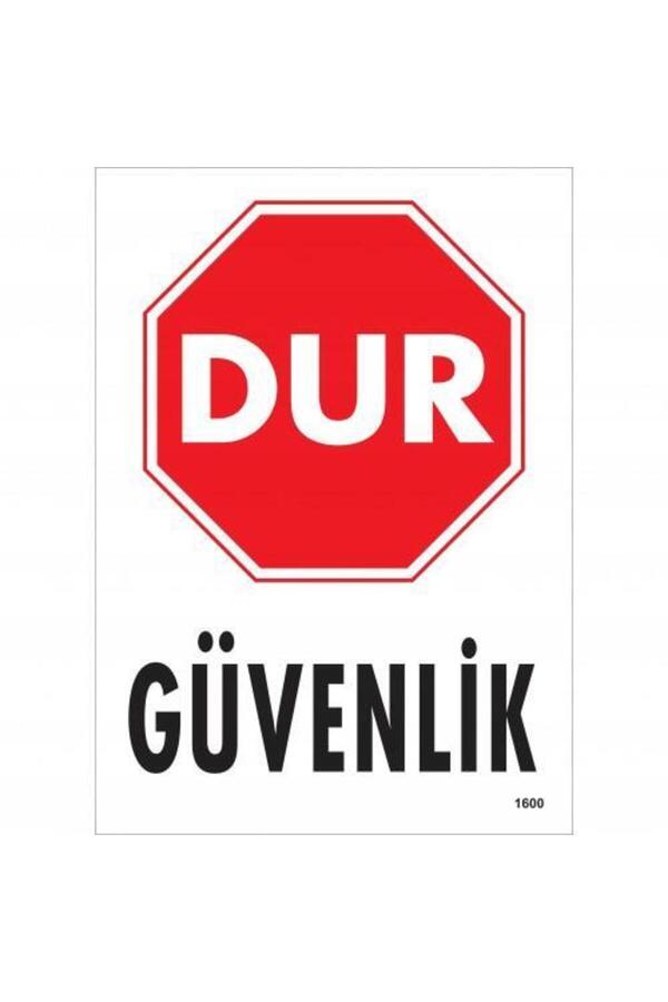 Ethab Ti̇caret Dur Güvenli̇k Si̇yah Kırmızı Uyarı Levhası 25X35 Kod1600
