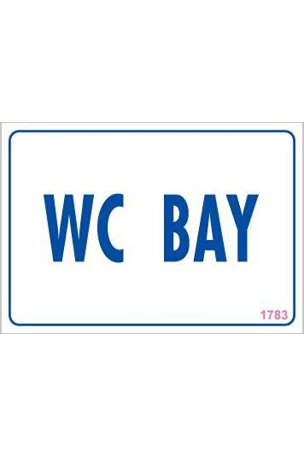 Ethab Ti̇caret Wc Uyarı Levhası 17,5X25 Kod1783