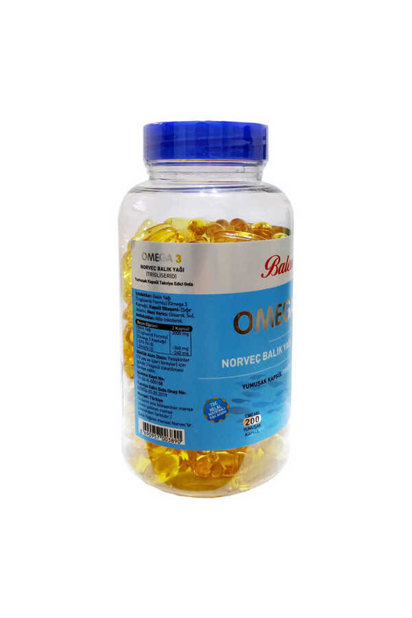 Ethab Ti̇caret Omega 3 Norveç Balık Yağı İçeren 200 Kapsül (1380 Mg - Form)