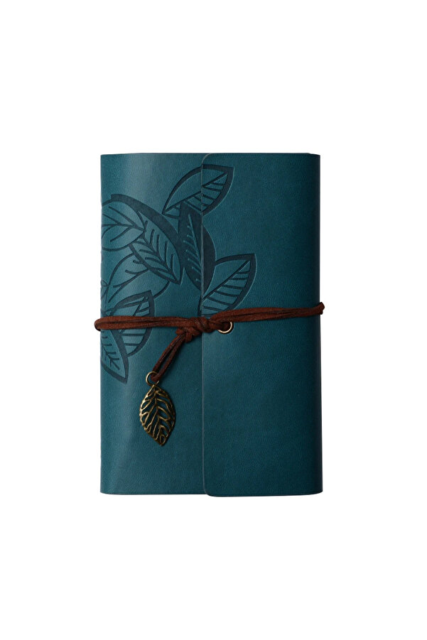 Evi̇mdeyokyok Yaprak Desenli̇ Deri̇ Defter