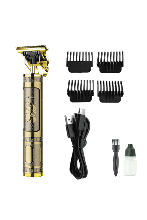Evi̇mdeyokyok Ps-033 Çeli̇k Kasa Profesyonel T-Bıçak Saç Sakal Ense Ve Çi̇zi̇m Tıraş Maki̇nesi̇
