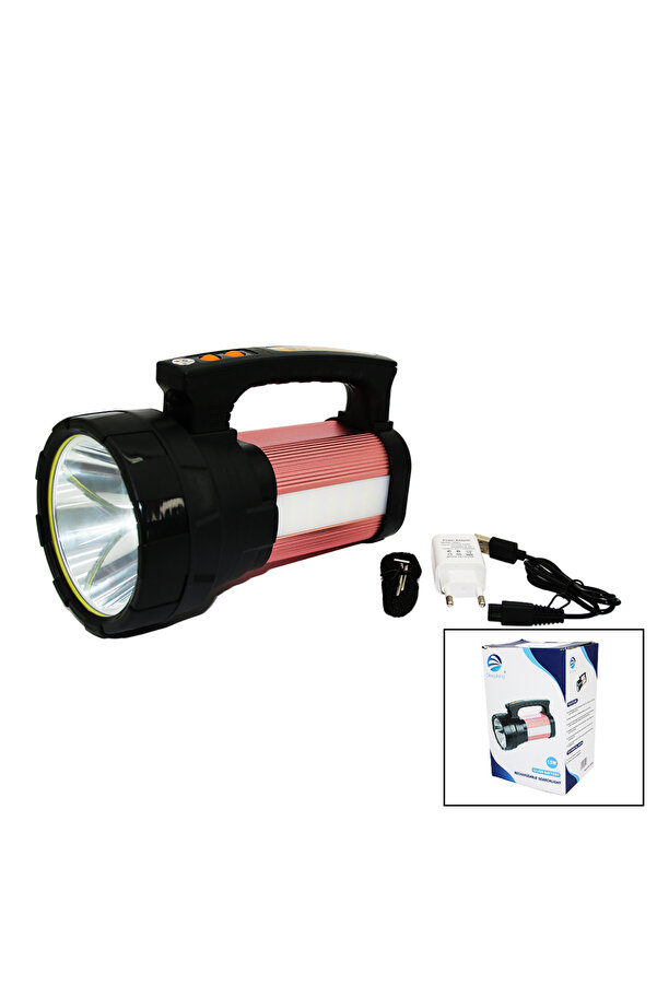 Go İthalat 2İn1 15W Cob Led - 28Led Şarjlı El Feneri̇ - Projektör1000Mt- Powerbank - Su Geçi̇rmez (5282)