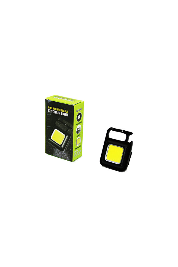 Go İthalat 3In1 Mıknatıslı Usb Şarjlı Fener - Anahtarlık - Prati̇k Kapak Açacak (4457)