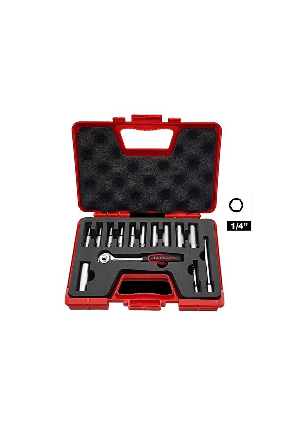 İzeltaş 1/4" Derin Lokma Takımı 14 Parça