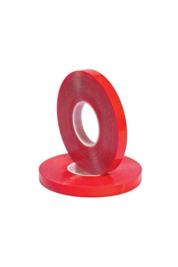Ethab Ticaret Çift Taraflı Akrilik Silikonize Bant 18 Mm X 2 Metre Kırmızı Vhb