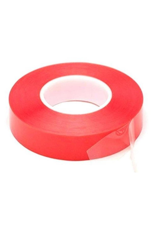 Ethab Ticaret Çift Taraflı Akrilik Silikonize Bant 18 Mm X 2 Metre Kırmızı Vhb