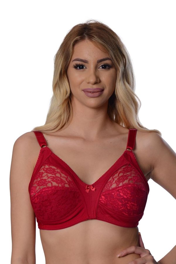 Ethab Ticaret Bordo Dantelli Toparlayıcı Sütyen