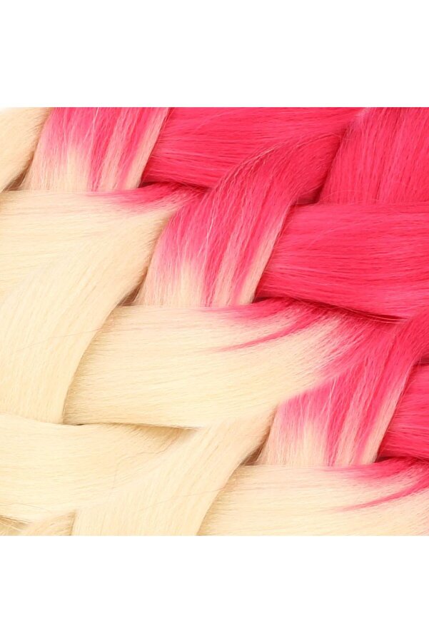 Soft Tr Afri̇ka Örgüsü Ve Rasta İçi̇n Senteti̇k Ombreli̇ / Pembe / Plati̇n