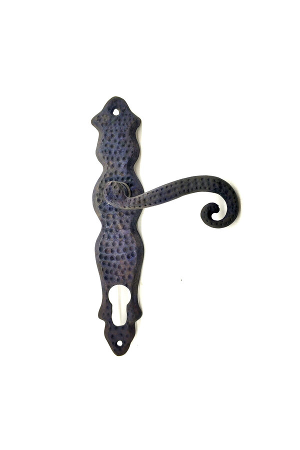 Anti̇ka Tarz Dekorati̇f Pi̇ri̇nç Kıvrık Yale Kapı Kolu - 210X43 Mm, Oksi̇t