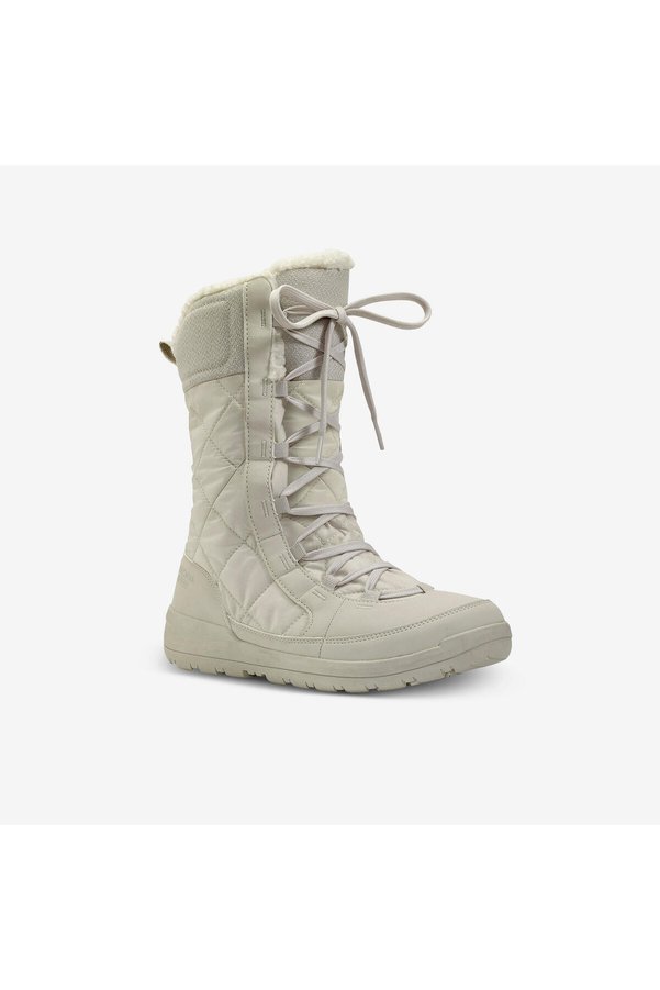 Decathlon Quechua Kadın Outdoor Kar Botu - Su Geçirmez - Bej - NH500 High