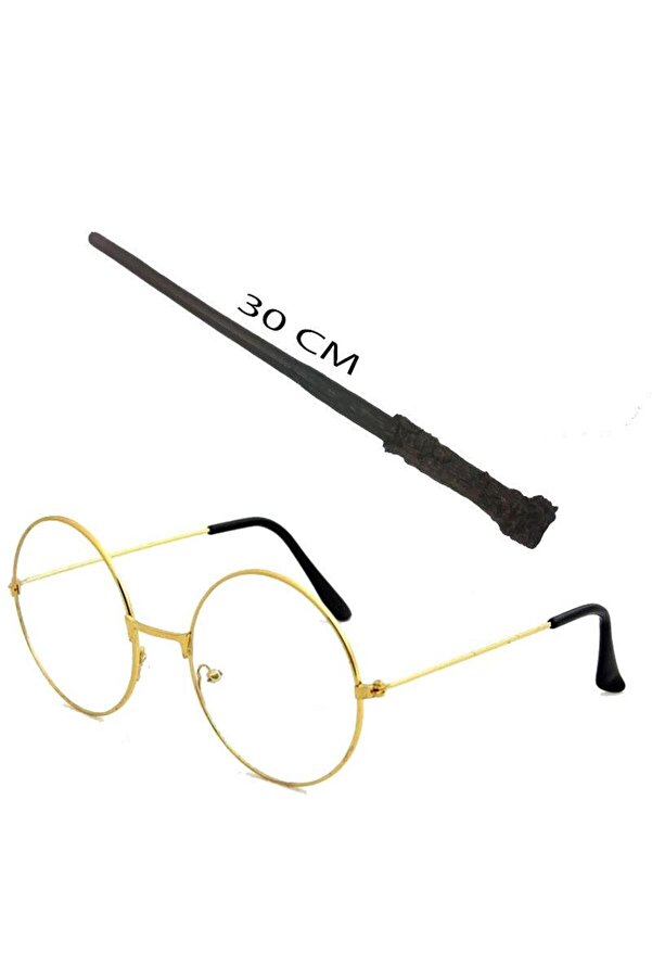 Evi̇mdeyokyok Harry Potter Asası 30 Cm Ve Harry Potter Gözlüğü Seti̇