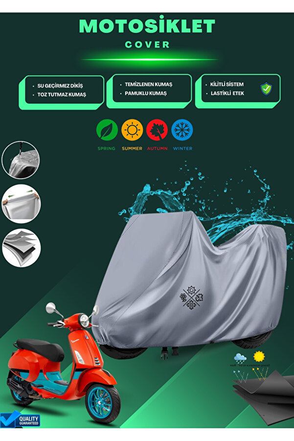 Esen OTO Motor Brandası Miflonlu Kalın Kumaş Universal Branda Motosiklet Brandası Motor Örtüsü Motor Çadırı