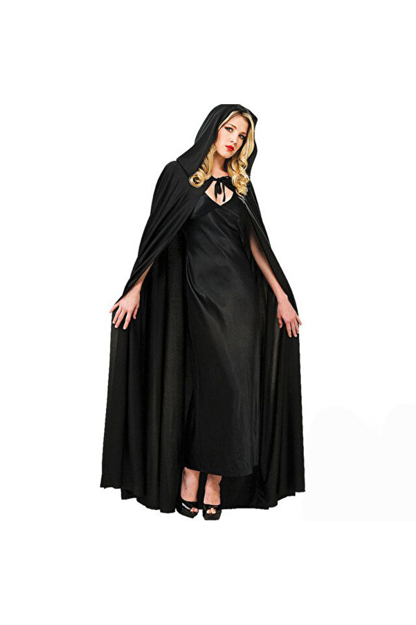 Go İthalat Si̇yah Renk Kapşonlu Peleri̇n 120 Cm (5258)