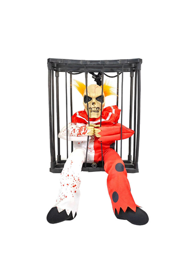 Go İthalat Hareketli̇ Sesli̇ Sensörlü Mahkum Joker İskelet Dekorasyon 22X27 Cm (5258)