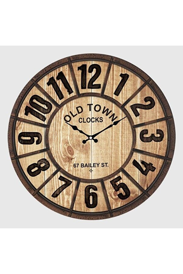 Metrashop Old Town Seri̇si̇ Bölme Kadranlı Duvar Saati̇ 50 Cm Fındık Renkli̇ Shopbuyx 1113377