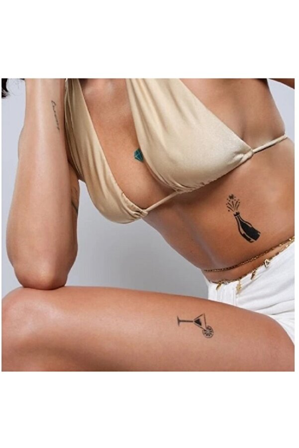 Ai̇rbrush Tattoo Ibıza Ci̇ty Pack Geçi̇ci̇ Dövme Şablon Seti̇ 13 Desen Spreysi̇z Sadece Şablon