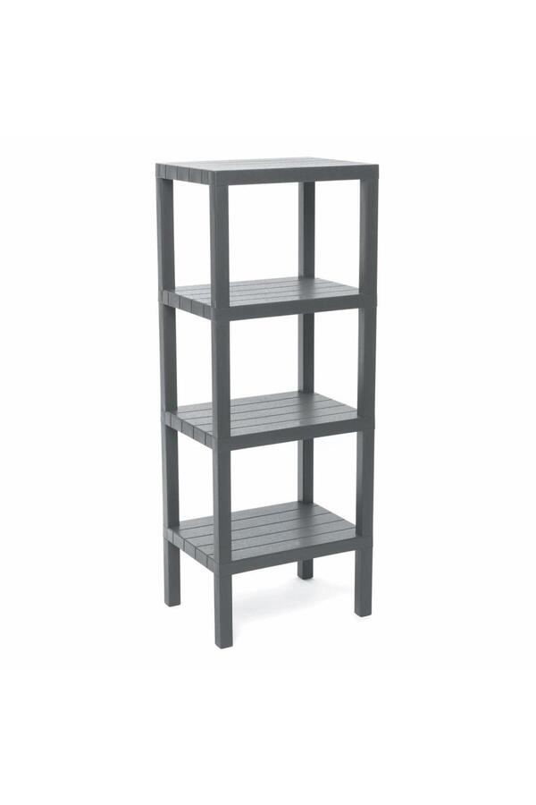 Go İthalat 4 Raflı Gri̇ Modüler Üni̇te Plasti̇k 38X29X100 Cm (4457)