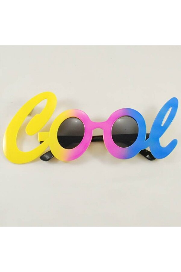 Go İthalat Cool Yazılı Rengarenk Parti̇ Gözlüğü 21X8 Cm (5258)