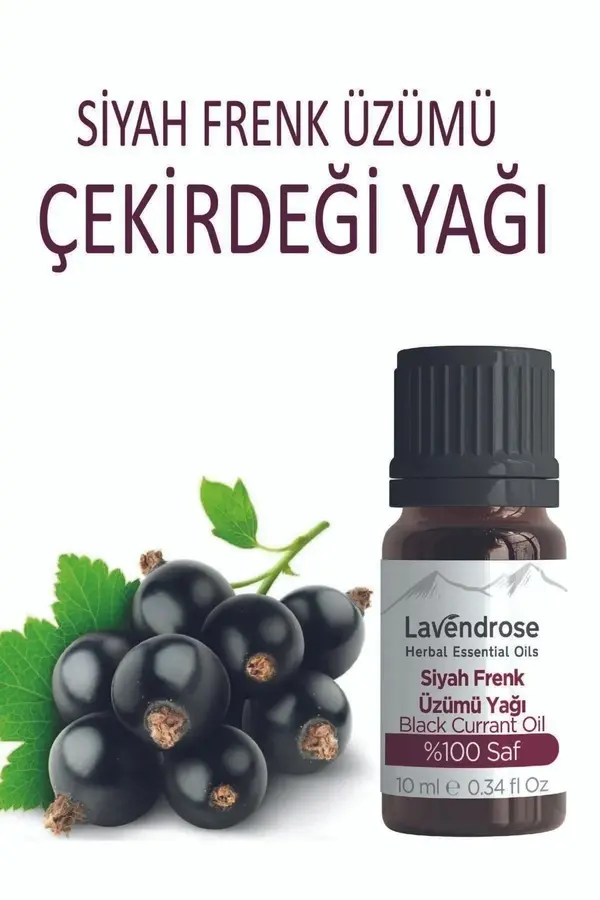 3 Adet Si̇yah Frenk Üzümü Çeki̇rdeği̇ Yağı 10 Ml Doğal Omega 6 Saf