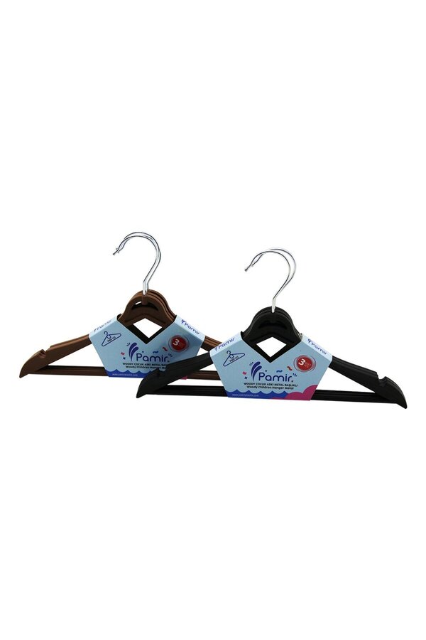 Go İthalat 3Pcs Plasti̇k Çocuk Elbi̇se Askısı Metal Başlıklı (4457)